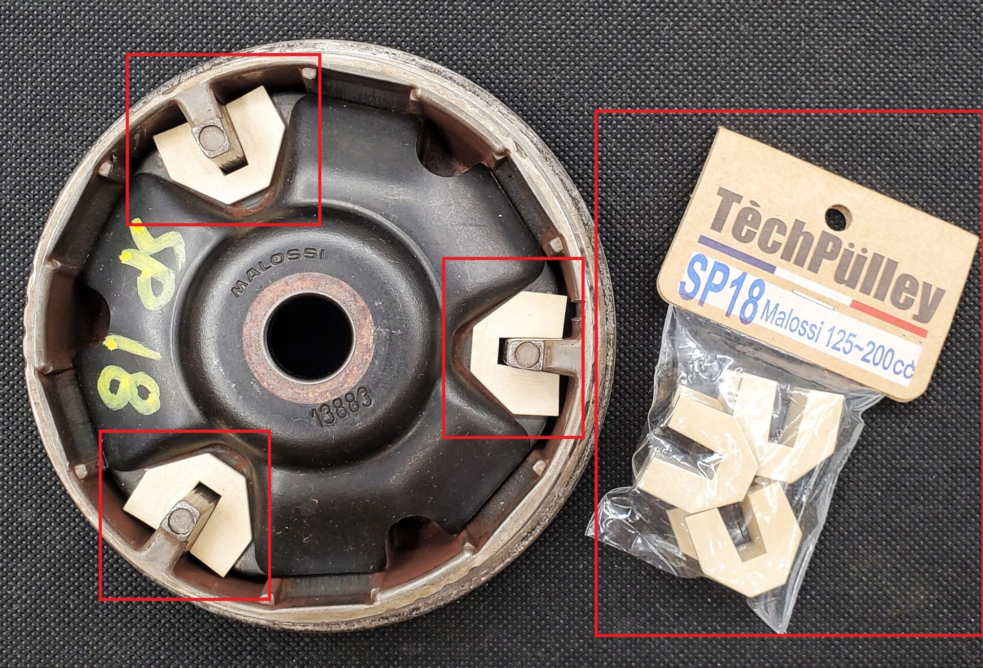 MALOSSİ MULTİVAR 125-300cc (Malossi PN:3713940) KAYDIRICI KIZAK (Slider)